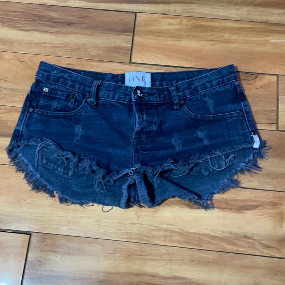 Dark denim one teaspoon bonitas shorts size 29